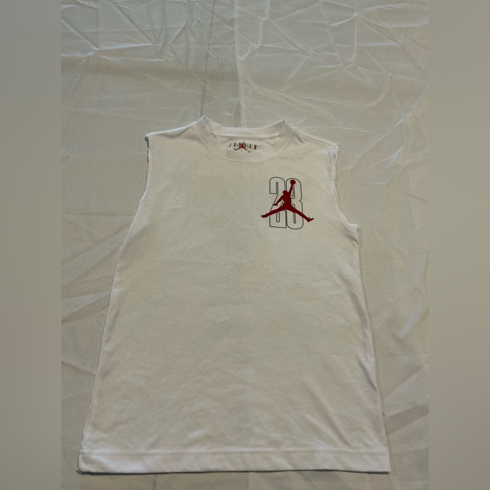 NWT Jordan White Tank with Red Logo SIZE SMALL